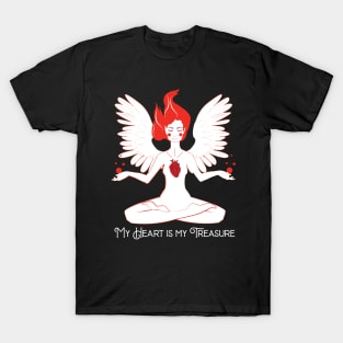 Angel meditating on the heart T-Shirt